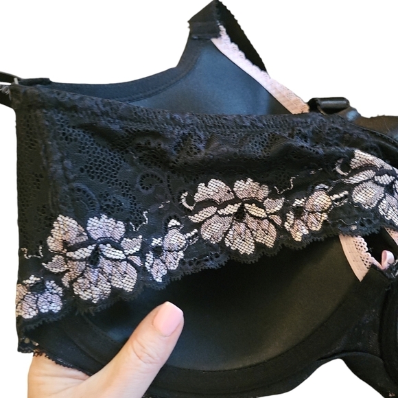 Adore Me Black sweet lilac sz 46 DD underwire bra new WL295 - Picture 3 of 7